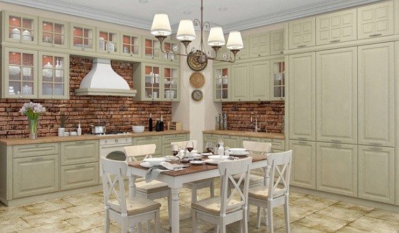 Бежевая кухня во Владивостоке