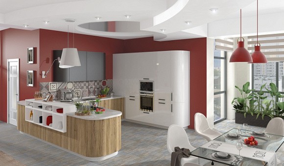 Коричневая кухня в Новосибирске