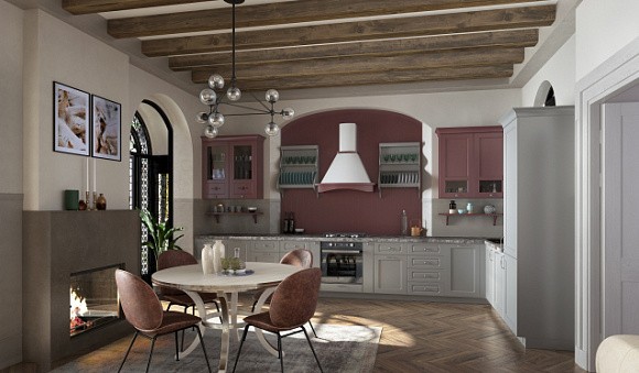 Светлая кухня в Екатеринбурге