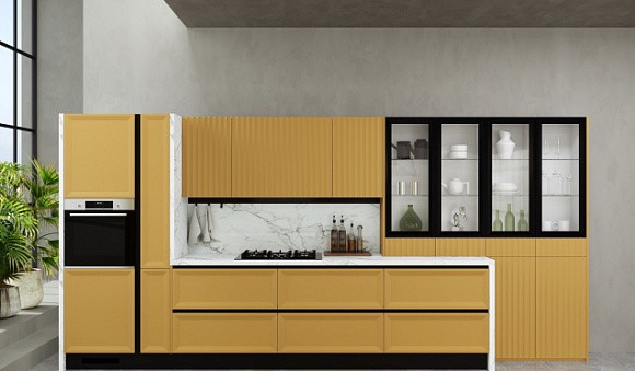 Бежевая кухня во Владивостоке