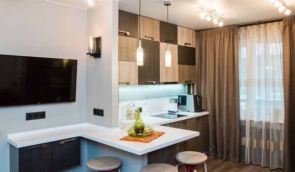 Коричневая кухня в Воронеже