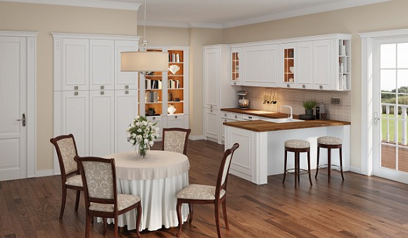 Светлая кухня в Екатеринбурге