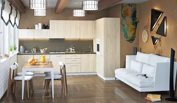 Коричневая кухня в Новосибирске