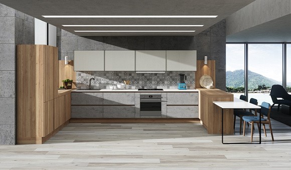 Коричневая кухня в Новосибирске