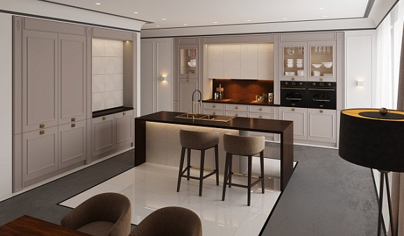 Дизайн стен на кухне