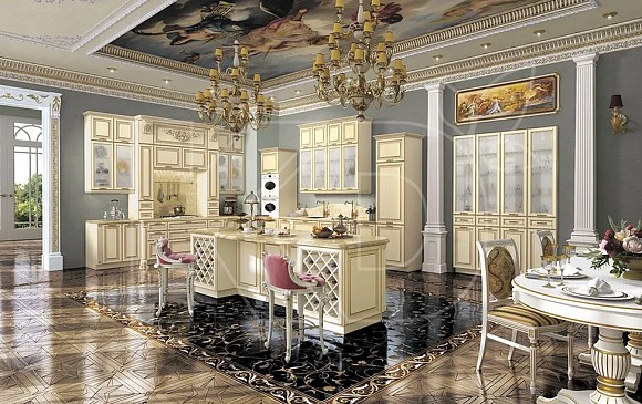 Гарнитур для кухни из массива в магазине